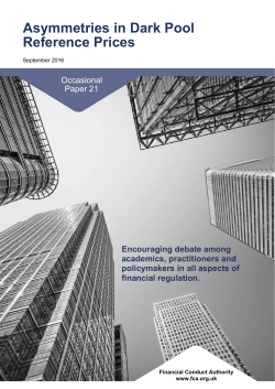 Asymmetries in Dark Pool Reference Prices