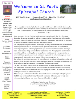 May 2014 - St. Paul`s Episcopal Church website!