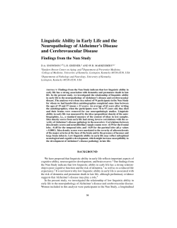 Linguistic Ability in Early Life and the