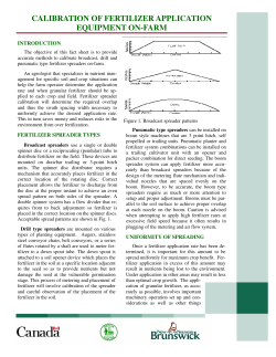 Calibration of Fertilizer Application Equipment On-Farm