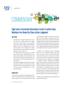 High Court of Australia Determines Extent to which