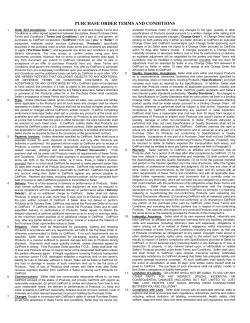purchase order terms and conditions