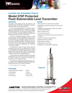 575 and 575P Submersible Level Transmitters