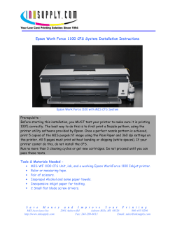Epson Work Force 1100 CFS System Installation