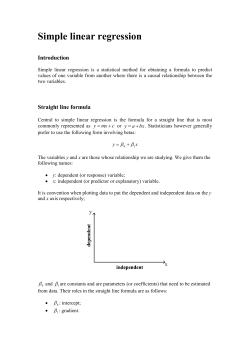 Simple linear regression