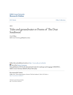 Tides and groundwater or Poems of `The Dear