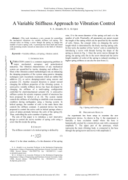 A Variable Stiffness Approach to Vibration Control