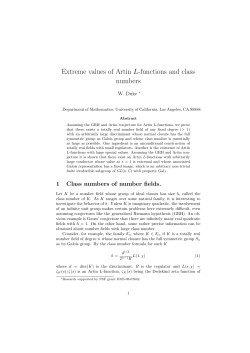 Extreme values of Artin L-functions and class numbers