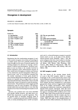 Oncogenes in development - The Company of Biologists