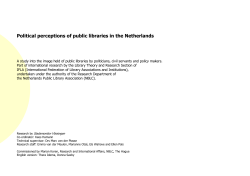 Political views on the public library work in the Netherlands