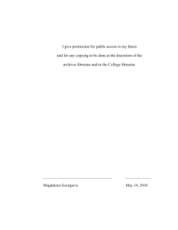 I give permission for public access to my thesis and for