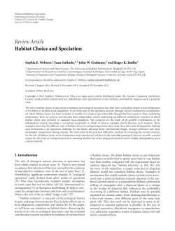 Habitat Choice and Speciation
