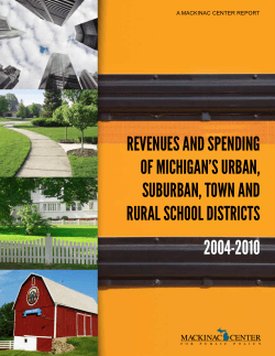 Revenues and spending of Michigan`s uRban, subuRban, Town and