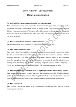 Short Answer Type Questions Data Communication