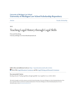 Teaching Legal History through Legal Skills