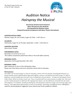 hairspray audition notice Final