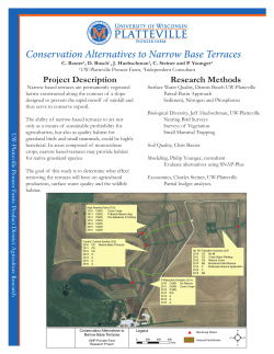 Conservation Alternatives to Narrow Base Terraces