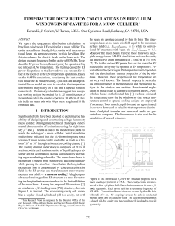Temperature Distribution Calculations on Beryllium Windows in RF