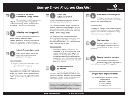Energy Smart Program Checklist
