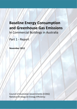 Baseline Energy Consumption and Greenhouse Gas Emissions