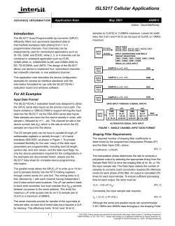 ISL5217 Cellular Applications
