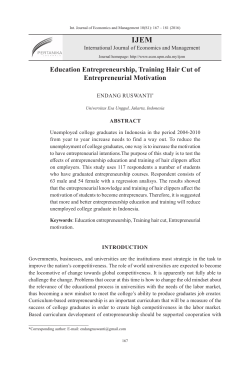 Education Entrepreneurship, Training Hair Cut of Entrepreneurial