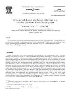 Solitons with fission and fusion behaviors in a variable coefficient