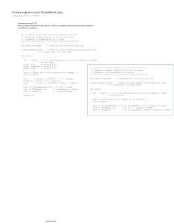 Circle program, basic GradeBook class