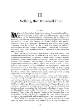 Selling the Marshall Plan - George C. Marshall Foundation