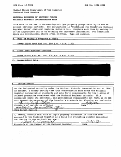 National Park Service This form is for use in