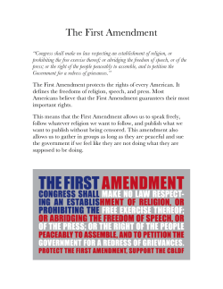 The First Amendment