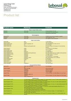 product list total - Lebosol&reg; D&uuml;nger GmbH
