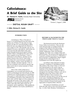 Calixtlahuaca: A Brief Guide to the Site