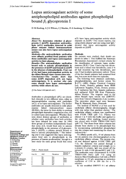 Lupus anticoagulant activity of some antiphospholipid antibodies