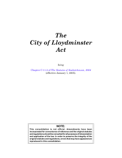 City of Lloydminster Act