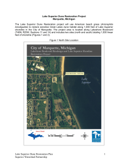 Lake Superior Dune Restoration Plan 1 Superior Watershed