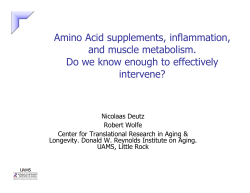 Nicolaas Deutz, MD, PhD - American Geriatrics Society
