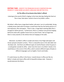 EDITING TASK : IDENTIFY THE PROBLEMS IN EACH