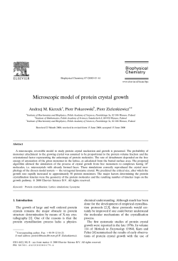 Microscopic model of protein crystal growth