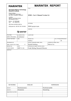Simo User`s Manual