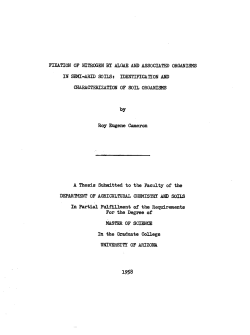FIXATION OF NITROGEN BY ALGAE AND ASSOCIATED
