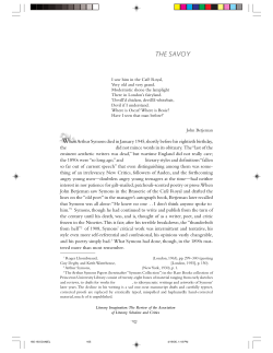 arthur symons and the savoy