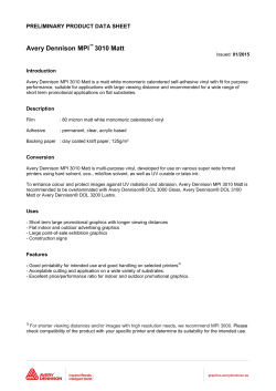 Data Sheet - Avery Dennison
