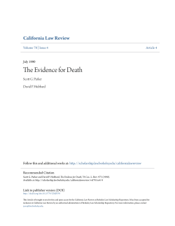The Evidence for Death - Berkeley Law Scholarship Repository