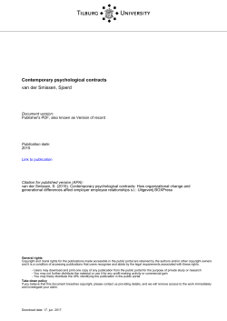 Tilburg University Contemporary psychological