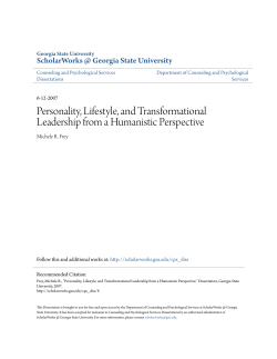 Personality, Lifestyle, and Transformational Leadership from a