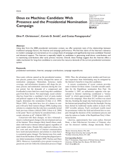 Deus ex Machina: Candidate Web Presence and the
