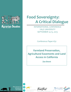 Farmland Preservation, Agricultural Easements and