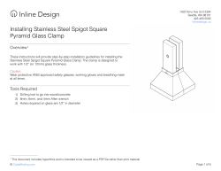Installing Stainless Steel Spigot Square Pyramid Glass Clamp