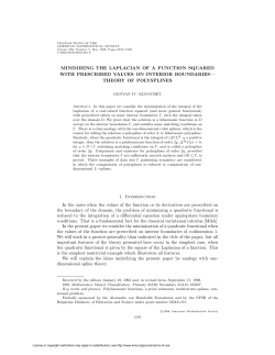 MINIMIZING THE LAPLACIAN OF A FUNCTION SQUARED WITH